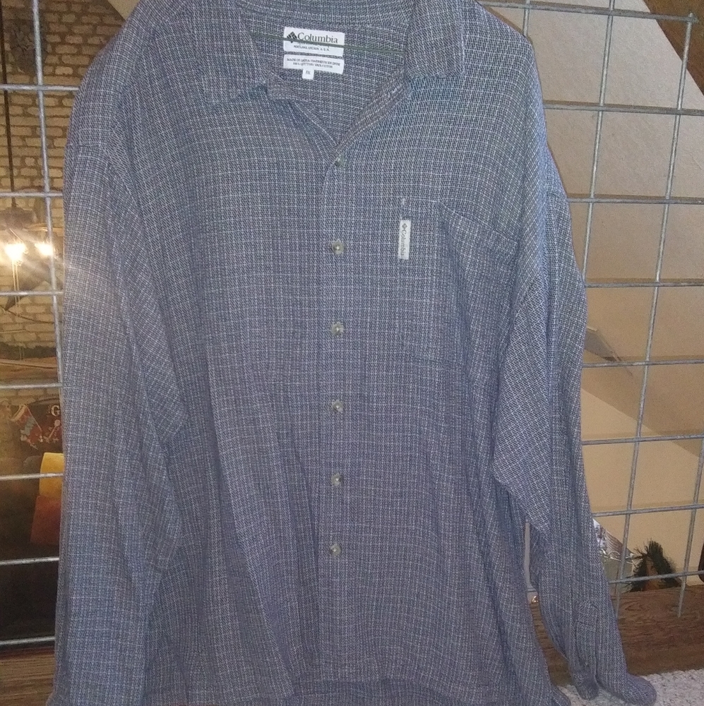 Mens Columbia Plaid Longsleeve Shirt